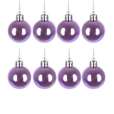 Imagem de JOGO DE BOLA NATALINA COR LILÁS 8 PEÇAS DE 3CM - GRILLO 52363 - Grillo Ltda