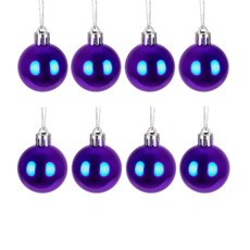 Imagem de JOGO DE BOLA NATALINA COR PURPURA 8 PEÇAS DE 3CM - GRILLO 52363 - Grillo Ltda