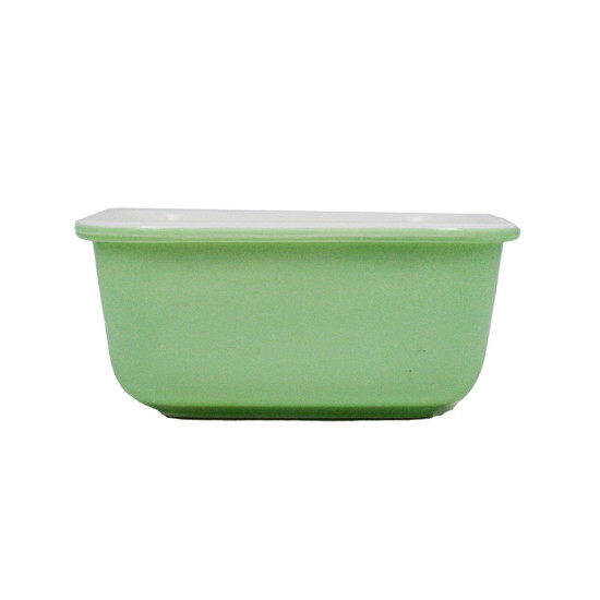 Imagem MINI TRAVESSA QUADRADO DE CERÂMICA COR VERDE 13X13X6CM - GRILLO 34148