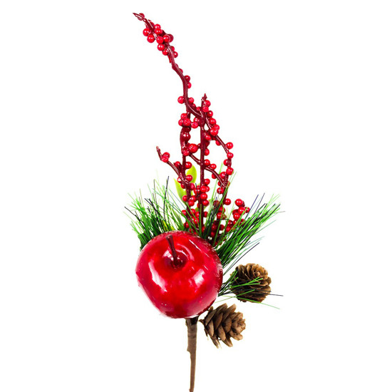 Imagem PICK NATALINO COM GRUTA COR VERMELHO, VERDE E MARROM 28CM - GRILLO 55100