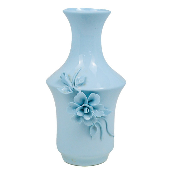 Imagem VASO DECORATIVO EM CERÂMICA FLOWERS COR AZUL 20CM - GRILLO 39021