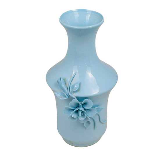 Imagem VASO DECORATIVO EM CERÂMICA FLOWERS COR AZUL 20CM - GRILLO 39021