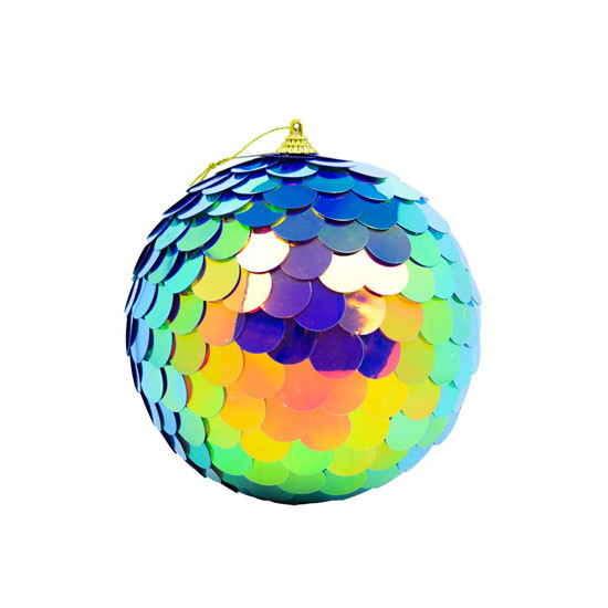 Imagem BOLA NATALINA COR AZUL 1 PEÇA DE 15CM - GRILLO 54963