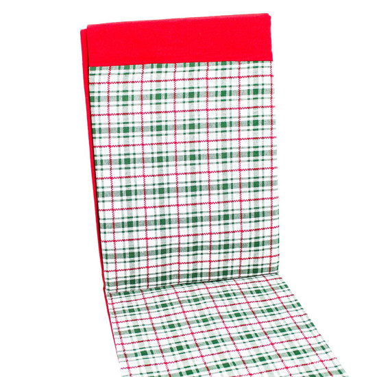Imagem TOALHA DE MESA XADREZ COR VERMELHO, VERDE E BRANCO 180X140CM - CROMUS 