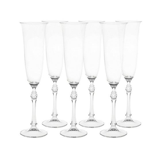 Imagem JOGO DE TAÇAS COLLECTION PARUS PARA CHAMPANHE 6 PEÇAS DE CRISTAL 190ML - CRYSTAL BOHEMIA