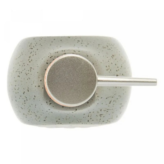Imagem PORTA SABONETE LÍQUIDO DE CERÂMICA GRANILITE BATH CINZA 430ML - LYOR