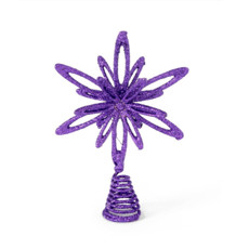 Imagem de ESTRELA TOPO DE ÁRVORE NATALINA COR LAVANDA COM GLITTER 15X15CM - GRILLO 38373 - Grillo Ltda