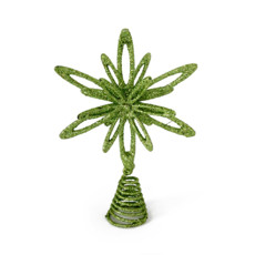 Imagem de ESTRELA TOPO DE ÁRVORE NATALINA COR VERDE COM GLITTER 15X15CM - GRILLO 38373 - Grillo Ltda