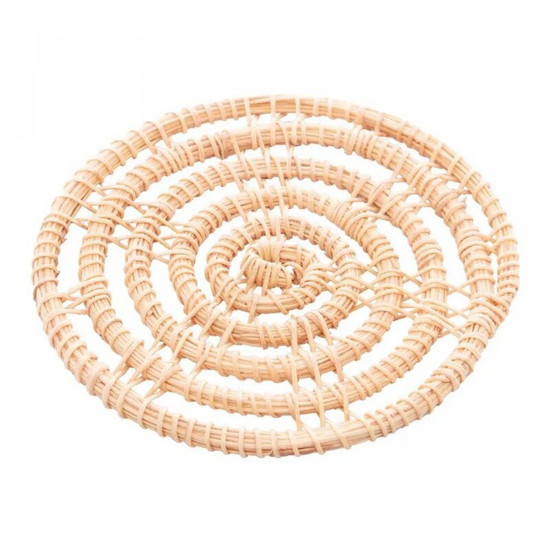 Imagem CONJUNTO 4 PORTA COPOS DE FIBRA NATURAL PALM 10CM - LYOR