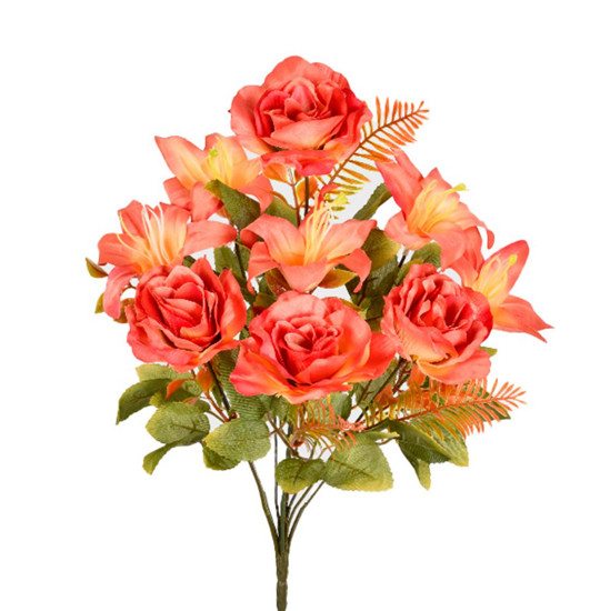 Imagem BUQUÊ MISTO ROSA E LIRIO X9 TELHA 30X46CM - GRILLO 53435