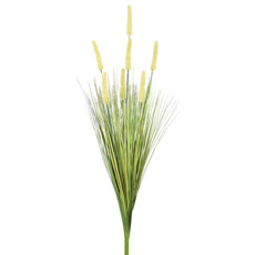 Imagem de BUQUÊ LONGO DE CATTAIL AMARELO DE PLÁSTICO MOLDÁVEL E FLOR FLOCADA 90X40CM - GRILLO - Grillo Ltda
