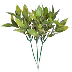 Imagem de PICK DECORATIVO DE FOLHAS VERDE EM PLÁSTICO MOLDÁVEL 27X12CM - GRILLO - Grillo Ltda