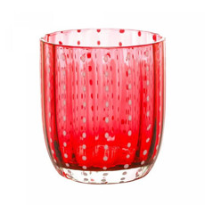 Imagem de CONJUNTO 2 COPOS DE VIDRO ORQUÍDEA VERMELHO 300ML - WOLFF - Rojemac Impotacao E Exportacao Ltda