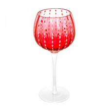 Imagem de CONJUNTO 2 TAÇAS PARA VINHO DE VIDRO ORQUÍDEA VERMELHO 450ML - WOLFF - Rojemac Impotacao E Exportacao Ltda