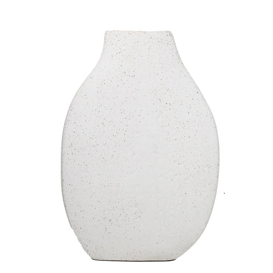 Imagem VASO DECORATIVO EM CERÂMICA BRANCO TEXTURIZADO G 40X28X9CM - LUCATTI 