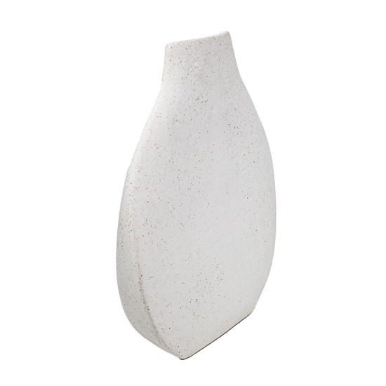 Imagem VASO DECORATIVO EM CERÂMICA BRANCO TEXTURIZADO G 40X28X9CM - LUCATTI 
