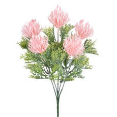 Imagem de BUQUÊ DE CRISÂNTEMO PERMANENTE ROSA EM PLÁSTICO MOLDÁVEL 35X7CM - GRILLO - Grillo Ltda