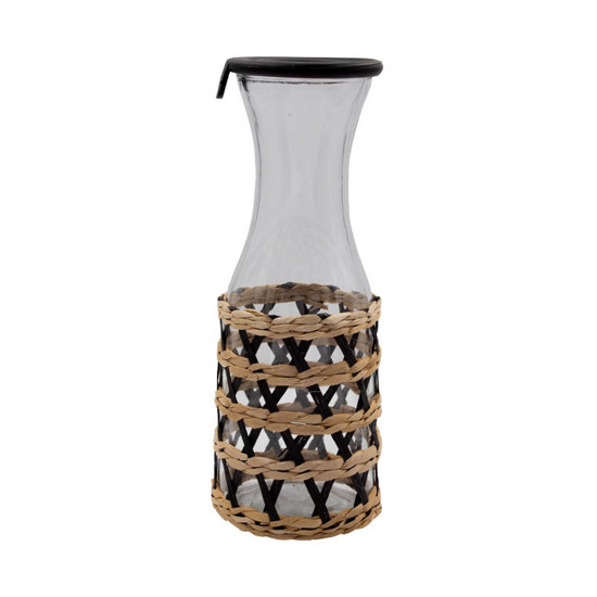 Imagem GARRAFA DE VIDRO 10,3X27,3CM RED REVEST VIME COM TAMPA 