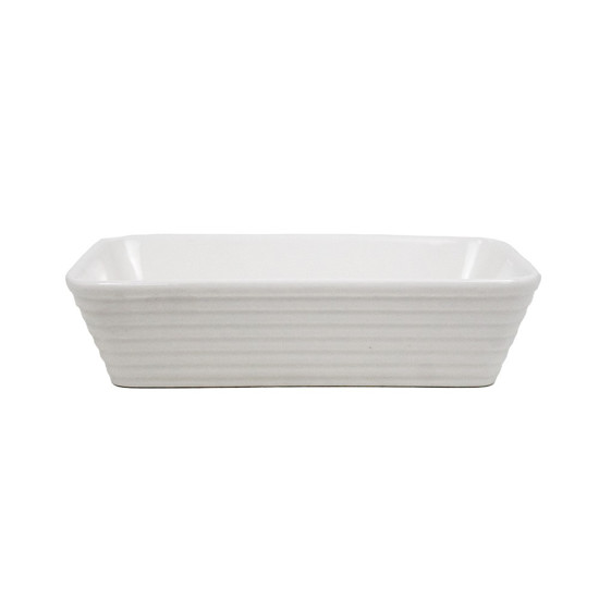 Imagem TRAVESSA EM CERÂMICA COR BRANCO 20X15X5CM - GRILLO 55057
