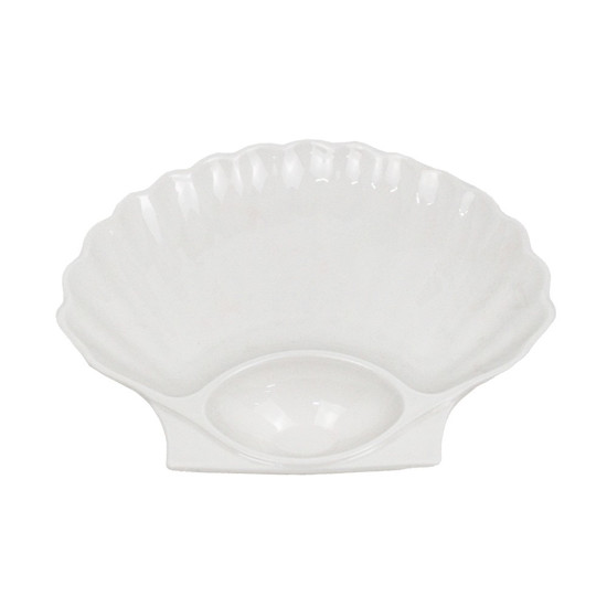 Imagem PESTISQUEIRA CONCHA DE CERÂMICA COR BRANCO 21X19X2CM - GRILLO 55069