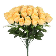 Imagem de BUQUÊ DECORATIVO MOLDÁVEL DE BOTÃO DE ROSAS AMARELAS 44X26CM - GRILLO - Grillo Ltda