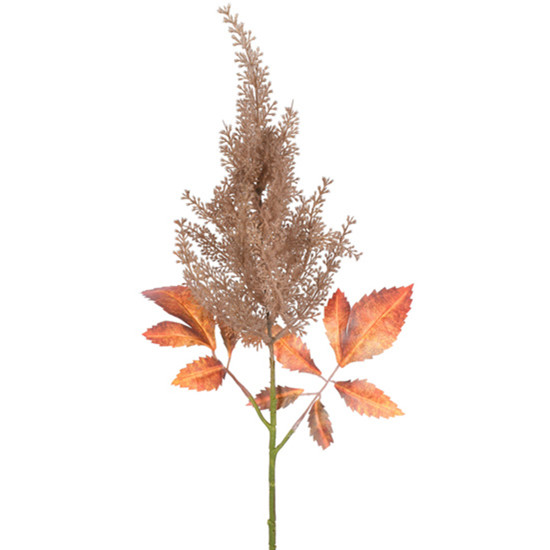 Imagem HASTE DECORATIVA DE ASTILBE ROSA OUTONO EM PLÁSTICO MOLDÁVEL 70X25CM - GRILLO