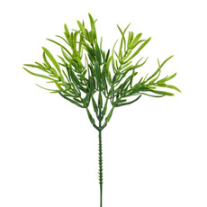 Imagem de PICK DECORATIVO DE FOLHAS VERDE EM PLÁSTICO MOLDÁVEL 25X8CM - GRILLO - Grillo Ltda