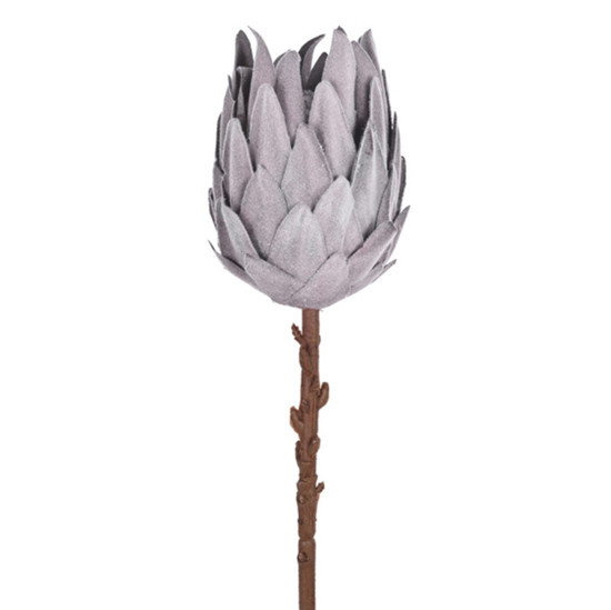 Imagem HASTE PROTEA FLOCADA LAVANDA 53CM GRILLO 55374