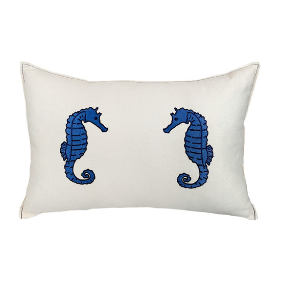 Imagem ALMOFADA DECORATIVA SARJA 35X52CM COM BORD FINO COM PRESPONTO MOD 19 - DECORTEXTIL