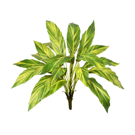 Imagem BUQUÊ DECORATIVO DE FOLHAS VERDE E AMARELO EM PLÁSTICO MOLDÁVEL 43X25CM - GRILLO