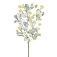 Imagem de HASTE FOLHAS POMPOM X7 AMARELO 25X61CM GRILLO 55308 - Grillo Ltda