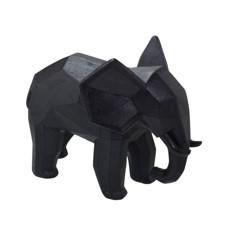 Imagem de ELEFANTE DECORATIVO EM RESINA COR PRETO 22X28X16 CM - MABRUK  - Mabruk Importacao E Comercio Eireli