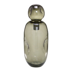 Imagem de POTICHE DECORATIVO DE VIDRO COR PRETO 15,5X15,5X36CM  - Mabruk Importacao E Comercio Eireli