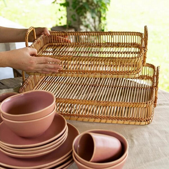 Imagem BANDEJA COPA E CIA BAMBOO RETANGULAR COM ALÇAS 48X38CM - COPA & CIA