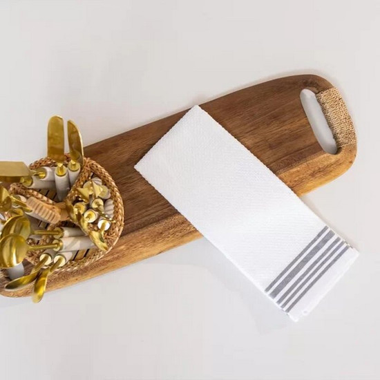 Imagem PANO DE COPA COPA&CIA AVULSO URBAN LISTRAS CINZA 40X70CM - COPA & CIA