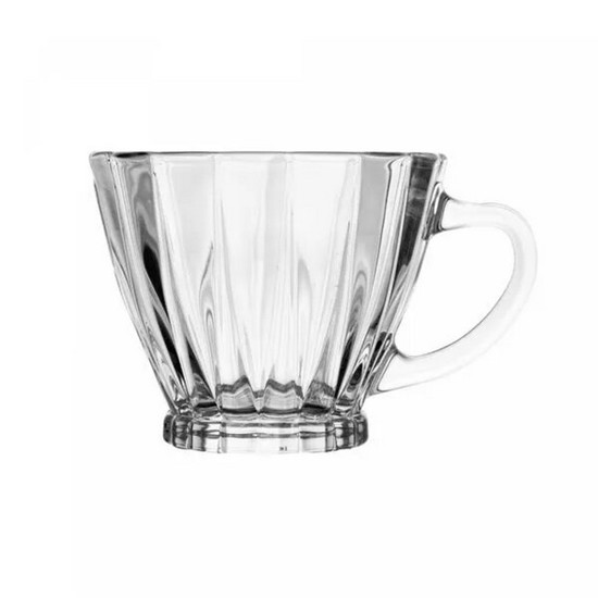 Imagem CONJUNTO 2 XÍCARAS PARA CAFÉ DE CRISTAL COM PIRES RADIAL 70ML 