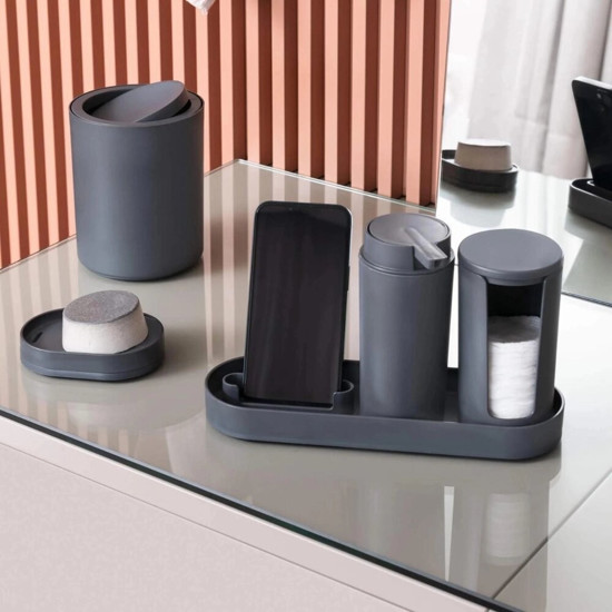 Imagem BANDEJA PARA BANHEIRO COM PORTA CELULAR COZA SERENE 25,3X7,8X2,5CM ROSA 