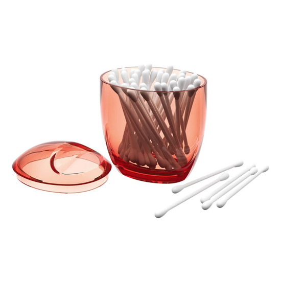 Imagem PORTA ALGODÃO COTONETES COZA SPOOM CORAL SUNNY 