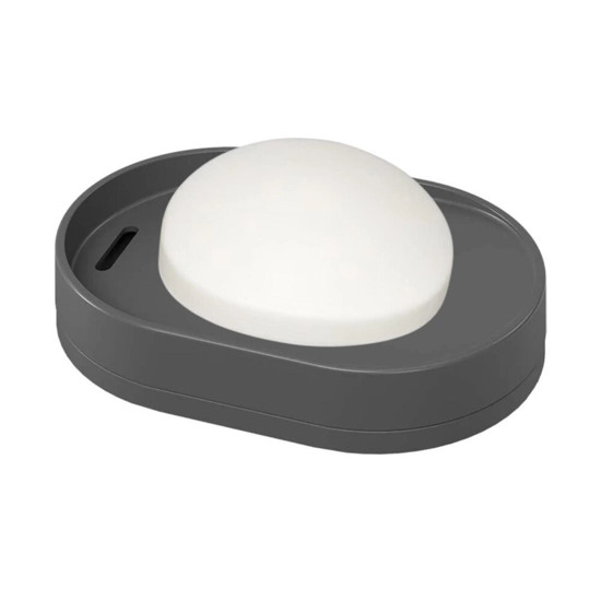 Imagem SABONETEIRA EM PLÁSTICO COZA SERENE 11X7,5X2CM CINZA CHUMBO