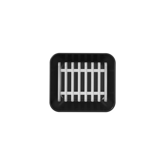 Imagem SABONETEIRA PARA BANHEIRO NEW SQUARE EM POLIPROPILENO PRETO 2X10X9CM - COZA