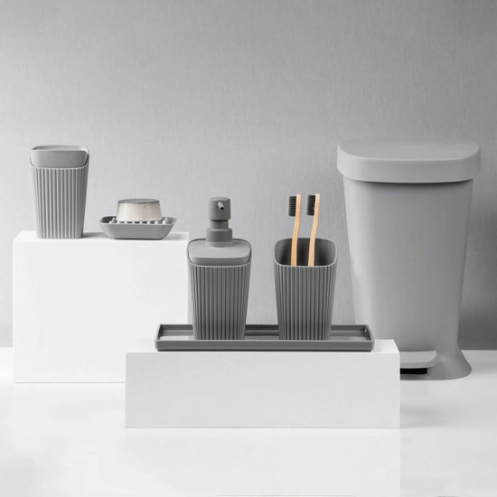 Imagem SABONETEIRA PARA BANHEIRO NEW SQUARE EM POLIPROPILENO PRETO 2X10X9CM - COZA