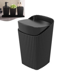 Imagem de SUPORTE PORTA COTONETE E ALGODÃO DE PIA BANHEIRO NEW SQUARE PRETO - COZA  - Brinox Metalurgica S  A