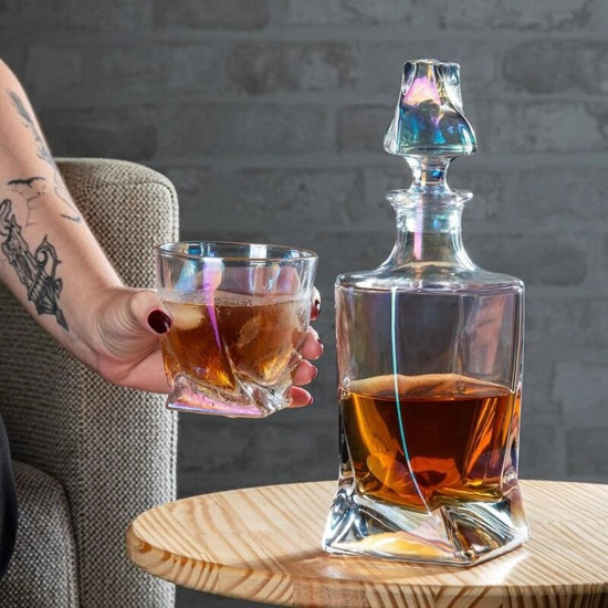 Imagem CONJUNTO DE 6 COPOS PARA WHISKY DE CRISTAL TORTILETE 310ML - WOLFF 