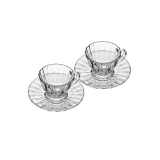 Imagem de CONJUNTO DE XICARAS PARA CHÁ EM CRISTAL 2 PEÇAS 180ML - Coliseu Presentes Ltda