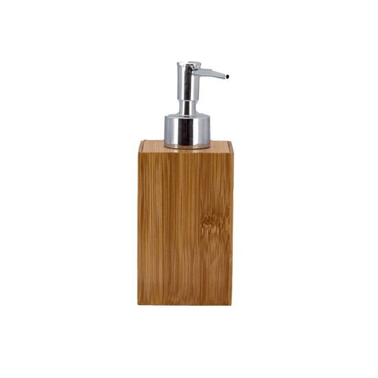 Imagem KIT ACESSORIOS BANHEIRO LAVABO BAMBU 2 PEÇAS DISPENSER SABONETE PORTA ESCOVAS ECOLOGICO HIGIENICO