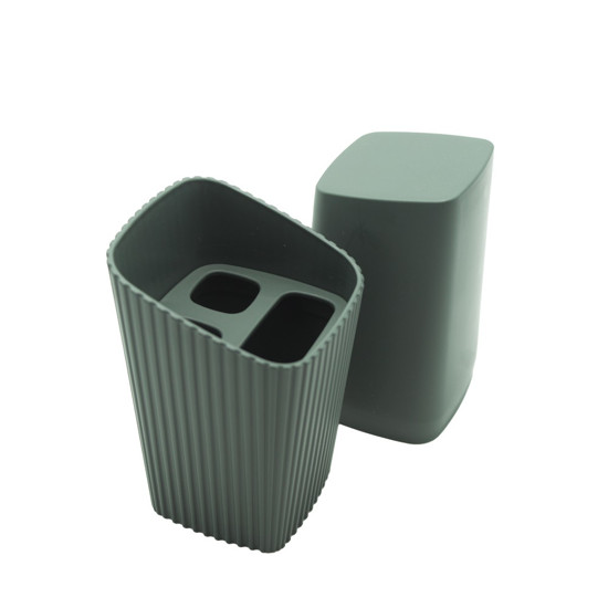 Imagem PORTA ESCOVA BRINOX COM TAMPA NEW SQUARE VERDE - COZA