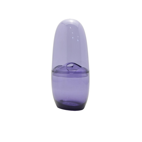 Imagem PORTA-ESCOVA SPOOM COM TAMPA 10,4 X 8,3 X 2,1 CM - CRISTAL COZA