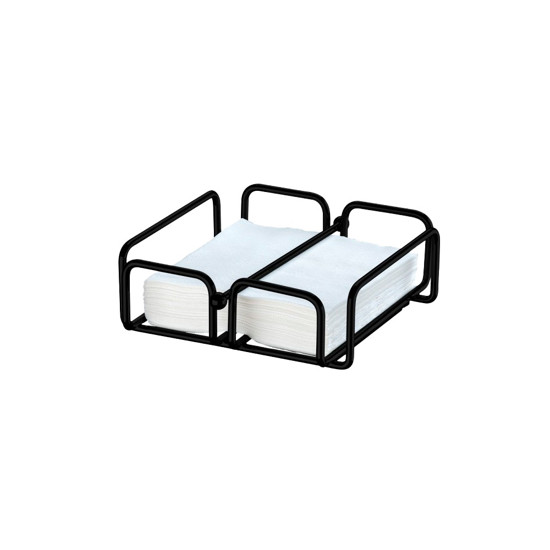 Imagem PORTA GUARDANAPOS COR PRETO FOSCO 18X19X6,5CM - FUTURE 