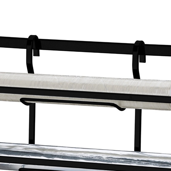 Imagem SUPORTE PARA ROLOS PAPEL TOALHA/ALUMÍNIO/PVC - PRETO FOSCO 17X33X35CM - FUTURE 