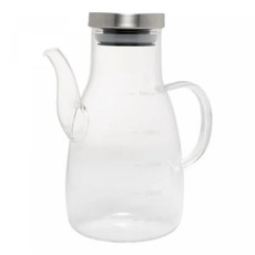 Imagem de GALHETEIRO DE VIDRO BOROSILICATO COM TAMPA DE METAL BOLD 500ML - WOLFF - Rojemac Impotacao E Exportacao Ltda